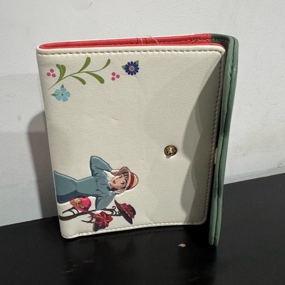 Firm! Rare! Studio Ghibli Howl’s Moving Castle Floral Hats Small Wallet - Picture 4 of 7
